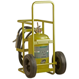 Buckeye 65 lb Halotron I Stored Pressure Wheeled Fire Extinguisher w/ Semi-Pneumatic Rubber Wheels, 50"H x 24"W x 41 1/2"D, 4A:60B:C, 1/Each