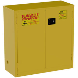 Jamco Safety Cabinet, Standard, 30 gal, Manual Doors, 44"H x 43"W x 18"D, Yellow, 1/Each