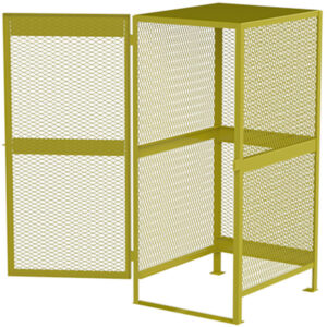 Jamco 5–10 Gas Cylinder Storage Cabinet, Vertical, 71"H x 33"W x 40"D, Yellow, 1/Each