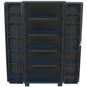 Jamco Bin & Shelf Cabinet, 4” Deep Doors, 78"H x 36"W x 24"D, Black, 1/Each