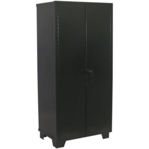 Jamco Welded Steel Cabinet, Solid Doors, 78"H x 48"W x 24"D, Black, 1/Each