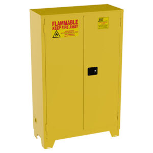 Jamco High-Rise Safety Cabinet, 45 gal, Manual Doors, 70"H x 43"W x 18"D, Yellow, 1/Each