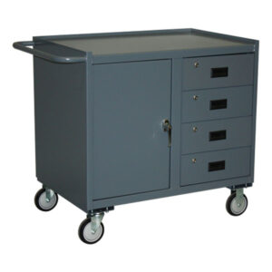 Jamco Mobile Cabinet, 4 Drawers, 1 Door, 36"H x 36"W x 24"D, Gray, 1/Each