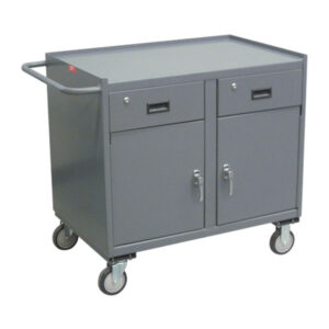 Jamco Mobile Cabinet, 2 Drawers, 2 Doors, 36"H x 36"W x 24"D, Gray, 1/Each