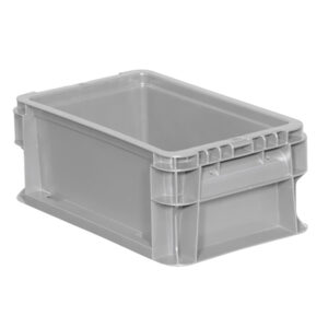 Buckhorn Straight Wall Container, 12"L x 7"W x 5"H, Light Gray, 1/Each