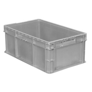 Buckhorn Straight Wall Container, 24"L x 15"W x 7"H, Light Gray, 1/Each