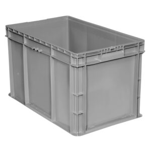 Buckhorn Straight Wall Container, 24"L x 15"W x 14"H, Light Gray, 1/Each