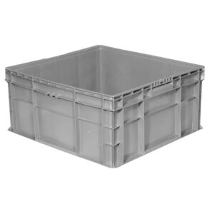 Buckhorn Straight Wall Container, 24"L x 22"W x 11"H, Light Gray, 1/Each