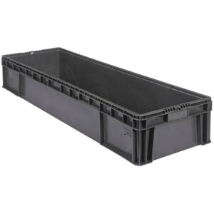 Buckhorn Straight Wall Container, 48"L x 15"W x 8"H, Dark Gray, 1/Each