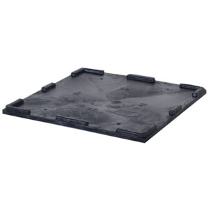 Buckhorn Structural Foam Lid (For 48" x 45" Heavy-Duty Boxes), 48"L x 45"W x 2"H, Black, 1/Each