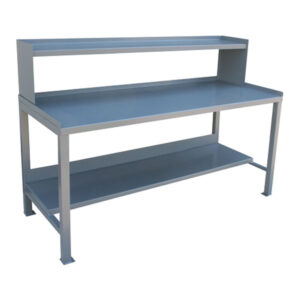 Jamco Heavy-Duty Fixed Workbench w/ Half Shelf Riser