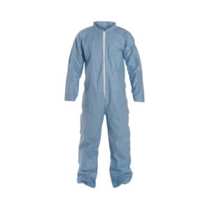 DuPont ProShield 6 SFR Coverall. Collar. Stormflap. Open Wrists and Ankles. Blue.