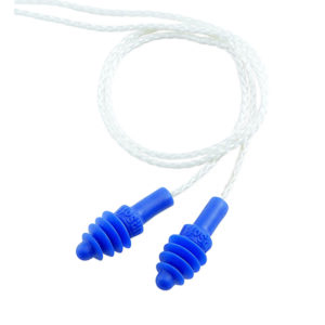 Honeywell Howard Leight AirSoft Corded Earplugs, Nylon, White/Blue, 100/Box