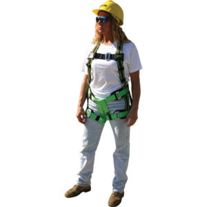 Honeywell Miller DuraFlex Ms. Miller Harness w/ Friction Buckle Shoulder & Mating Buckle Chest & Leg Straps, Universal, Lime/Black, 1/Each