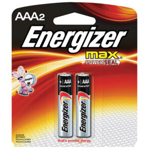 Energizer Max Alkaline AAA Batteries, 2/Pkg