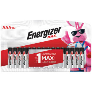 Energizer Max Alkaline AAA Batteries, 16/Pkg