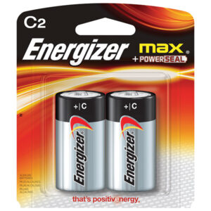 Energizer Max Alkaline C Batteries, 2/Pkg