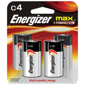 Energizer Max Alkaline C Batteries, 4/Pkg