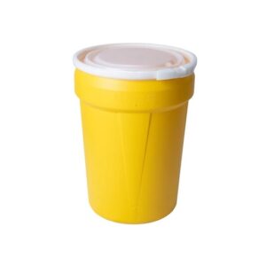 Eagle 30 Gallon Yellow HDPE Open Head Containment Labpack With Plastic Lever-Lock Ring