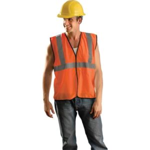OCCUNOMIX CLASS 2 SOLID MESH STANDARD VEST, , ORANGE,