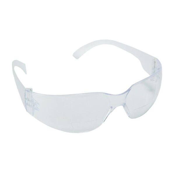 BULLDOG READERS FROSTED CLEAR FRAME, CLEAR LENS, 2.0 DIOPTER