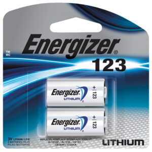 Energizer 123 Lithium Batteries, 2/Pkg