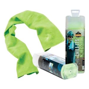 Ergodyne Chill-Its 6602 Evaporative Cooling Towel, Hi-Vis Lime, 1/Each