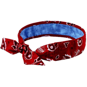 Ergodyne Red Western Chill-Its 6700CT CottonPVA Evaporative Cooling Bandana