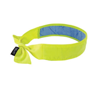 Ergodyne Chill-Its 6700CT Bandana w/ Cooling Towel, Lime, 1/Each