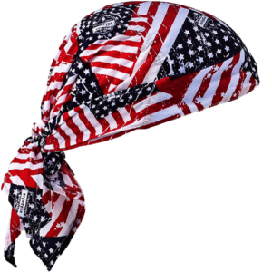 Ergodyne Stars & Stripes Chill-Its 6710CT CottonPVA Evaporative Cooling Hat