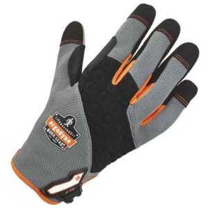 ERGODYNE HI-VIZ PROFLEX NEOPRENE AND ARMORTEX AND TENA-GRIP FULL FINGER ANTI-VIBRATION GLOVES WITH HOOK AND LOOP CUFF