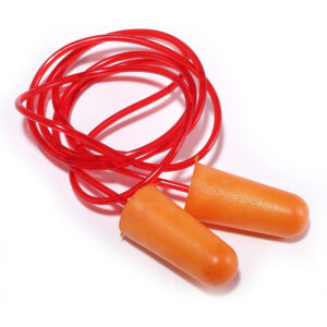 ENCORE ORANGE FOAM PU EAR PLUGS, CORDED, NRR 33 DB, 100 PR/BOX