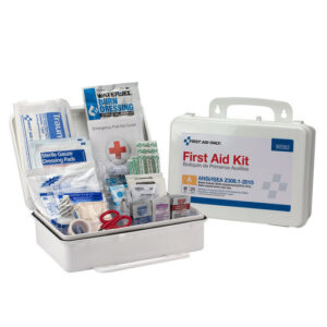 First Aid Only White Plastic Portable Or Wall Mounted 25 Person First Aid Kit