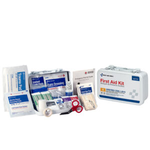 First Aid Only White Metal Portable Or Wall Mounted 10 Person First Aid Kit