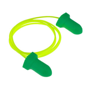 Radians Detour 32 Disposable Foam Earplugs, Corded, Green, 100/Box