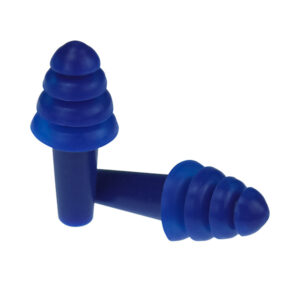 Radians Resistor II Reusable Flanged Earplugs, Uncorded, Blue, 100/Box