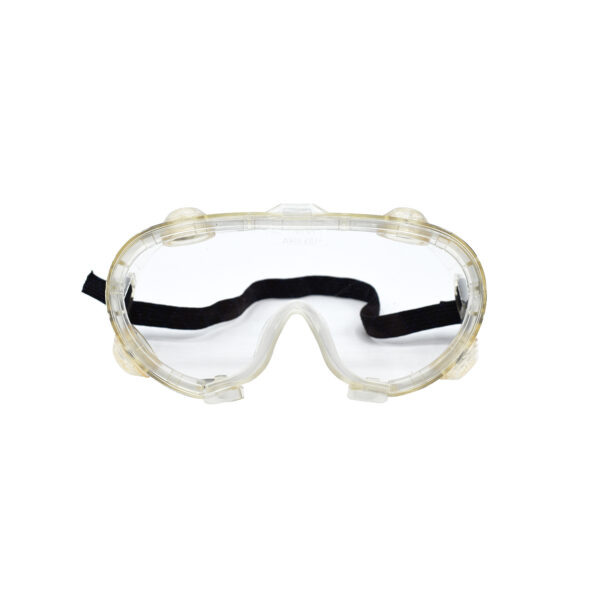 INDIRECT VENTILATION, CLEAR ANTI-FOG POLYCARBONATE LENS, ELASTIC STRAP