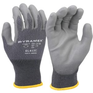 Cut Resistant Dipped Glove, Polyurethane, ANSI A4,