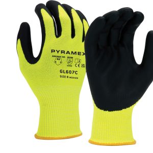 Cut Resistant Micro-Foam Nitrile Coated Glove, ANSI A4, Lime,