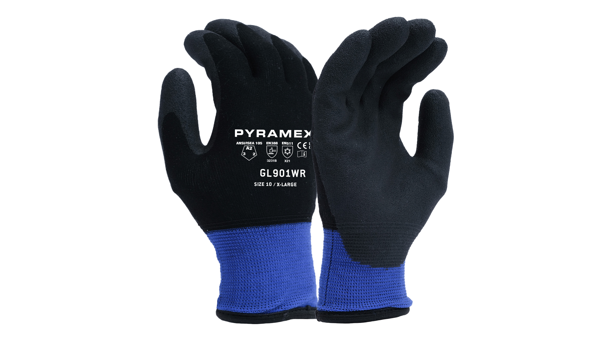 Insulated Cut Resistant Dipped Glove, HPT Coated, ANSI A3, Black
