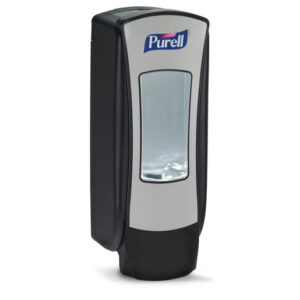 GOJO 1250 mL Brushed Chrome Black ADX-12 Wall Mount Dispenser