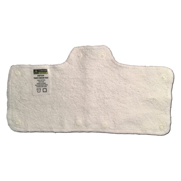 TERRY BROWPAD, NATURAL, 100% COTTON, SNAP ATTACHMENTS, 20 PER BAG, 1000 PER CASE