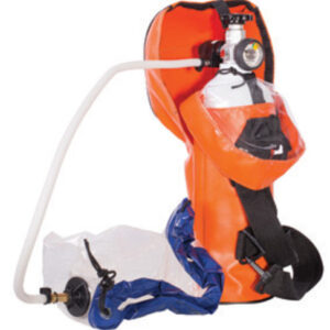 Honeywell 3000 psig ER5000 Escape Breathing Apparatus With ValvePressure Gauge Assembly, Breathing Tube, Protective Air HoodRegulator And Carry Pouch