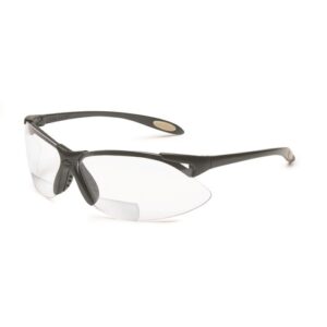 Honeywell Uvex A900 Readers 2 Diopter Black Safety Glasses With Clear Anti-ScratchHard Coat Lens