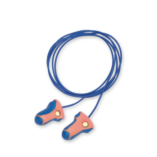 Honeywell Howard LeightLaser-Trak Contoured T-Shape Polyurethane FoamBrass Corded Earplugs
