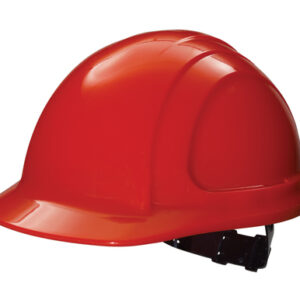 North By Honeywell Hi-Viz Red North Zone HDPE Cap Style Hard Hat With Quick-Fit 4 Point Pinlock Suspension, Accessory Slots And Removable Brow Pad