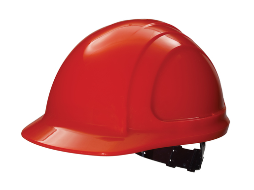 North By Honeywell Hi-Viz Red North Zone HDPE Cap Style Hard Hat With Quick-Fit 4 Point Pinlock Suspension, Accessory Slots And Removable Brow Pad