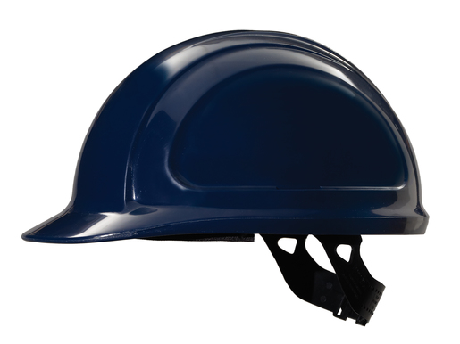 North By Honeywell Navy Blue North Zone HDPE Cap Style Hard Hat With 4 Point Ratchet Suspension, Accessory Slots And Removable Brow Pad