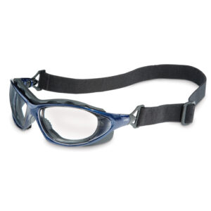 Honeywell Uvex Seismic Metallic Blue Safety Glasses With Clear Anti-Fog Lens