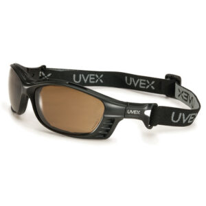Honeywell Uvex Livewire Matte Black Safety Glasses With Espresso Anti-Fog Lens (Prescription Frame Option Available)